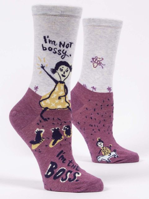 I'M NOT BOSSY. I'M THE BOSS - WOMEN'S CREW SOCKS