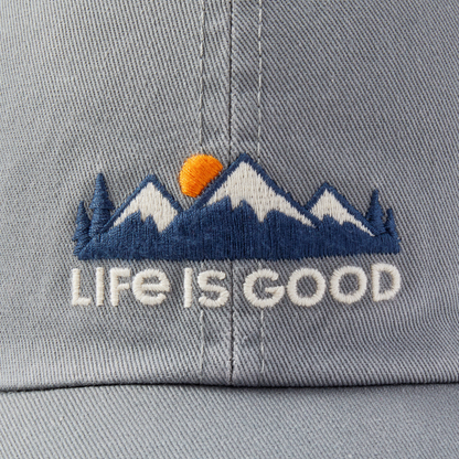 Gray Snowy Mountains Chill Cap