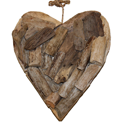 Solid Driftwood Heart - Small