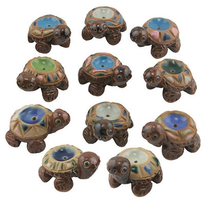 Turn of Turtles Ceramic Incense Holder