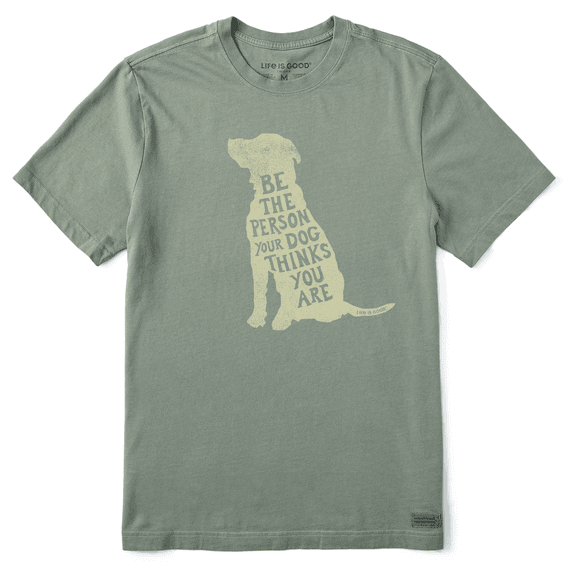 Men's Be the Person Dog Short Sleeve Tee - Moss Green