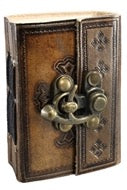 Leather Embossed Mini Journal w/ Brass Lock (ASE142)