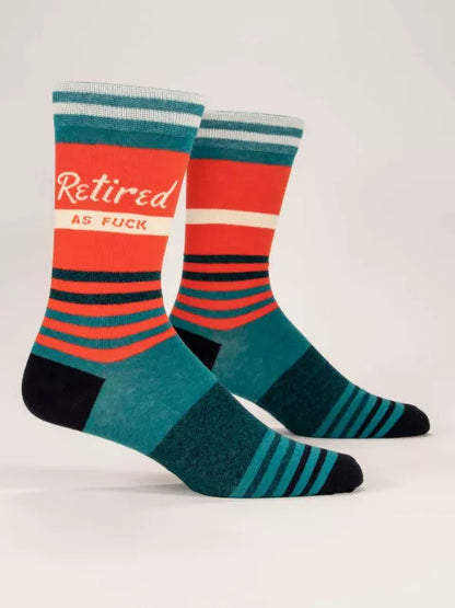 Retired As Fuck Men’s Crew Socks