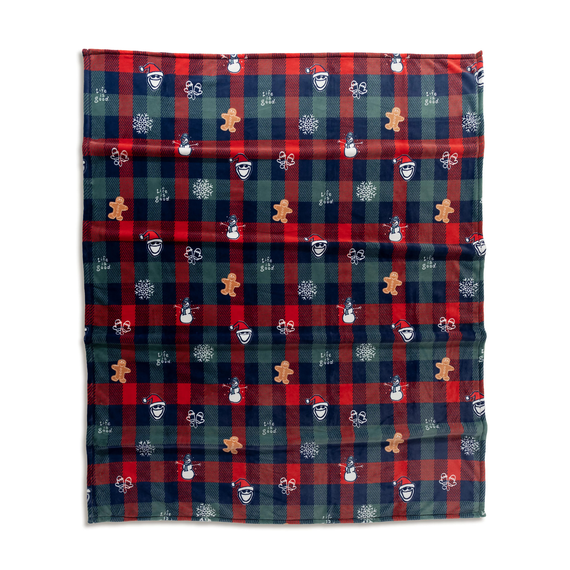 Vintage Icon Holiday Plaid Plush Throw Blanket