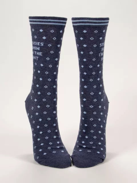 Studies Show I’m The Shit - Women’s Crew Socks