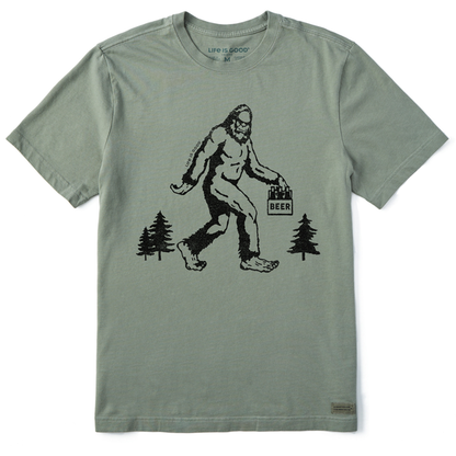 Big Foot Hike - Men’s Short Sleeve Crusher Tee / Moss Green