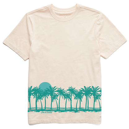 Men's Short Sleeve Palm Sea Stripe Crusher-LITE Tee / Putty White