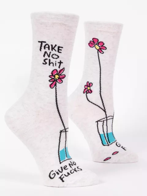 Take No Shit Give No Fucks - Women’s Crew Socks