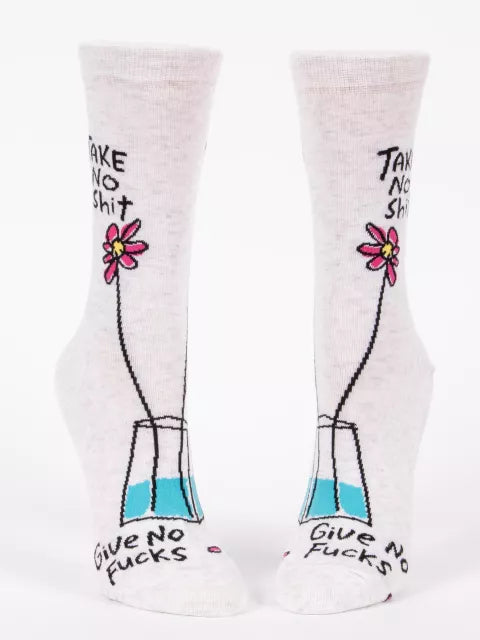 Take No Shit Give No Fucks - Women’s Crew Socks