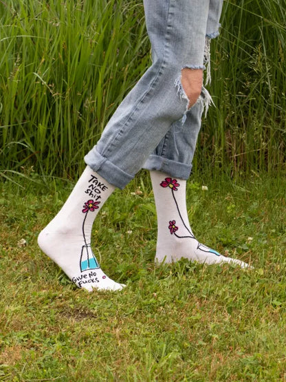 Take No Shit Give No Fucks - Women’s Crew Socks