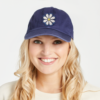 Daisy Tattered Chill Cap - Darkest Blue