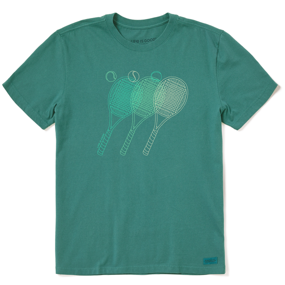 Men's Tennis Fade Short Sleeve Crusher Tee - Spruce Green