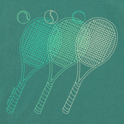 Men's Tennis Fade Short Sleeve Crusher Tee - Spruce Green