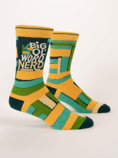 BIG OL' WORD NERD - MEN'S CREW SOCKS