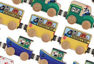 Name Train Wooden Railway System - Animals, Engines +